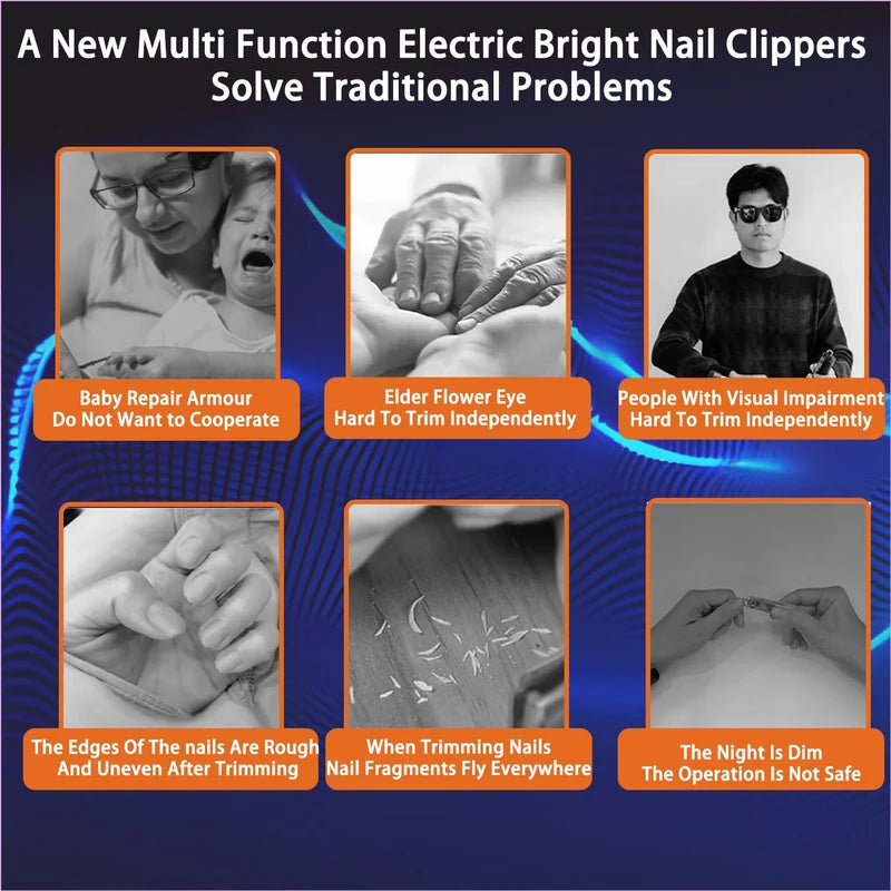 4-in-1 Electric Nail Clipper | Portable Rechargeable Nail Care Tool