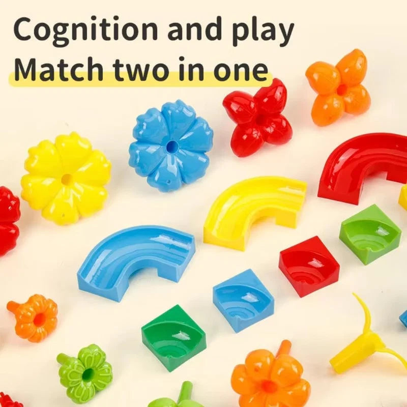 FunSlide 91-Piece Marble Run Building Set | Educational Construction Toy