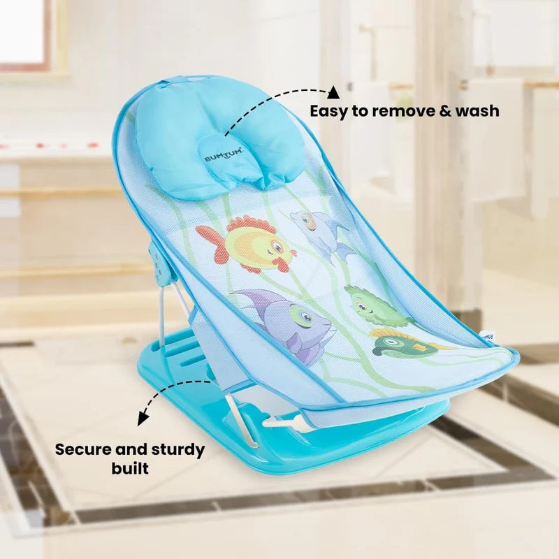 Foldable Baby Bath Chair | Adjustable Infant Bath Support Seat
