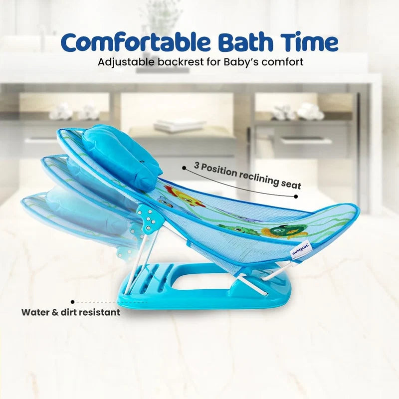 Foldable Baby Bath Chair | Adjustable Infant Bath Support Seat