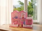 DreamVilla 172-Piece Villa Dollhouse Playset for Girls – DIY Coloring House with Dolls & Furniture