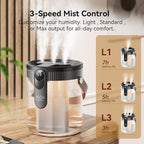 MistGlow 1800mAh Dual Mist Humidifier with Ambient Light | Portable Rechargeable Air Humidifier