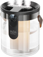 MistGlow 1800mAh Dual Mist Humidifier with Ambient Light | Portable Rechargeable Air Humidifier