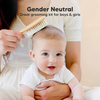 Kidilo Baby Brush & Comb Set | 3-Piece Newborn Hair & Scalp Grooming Kit
