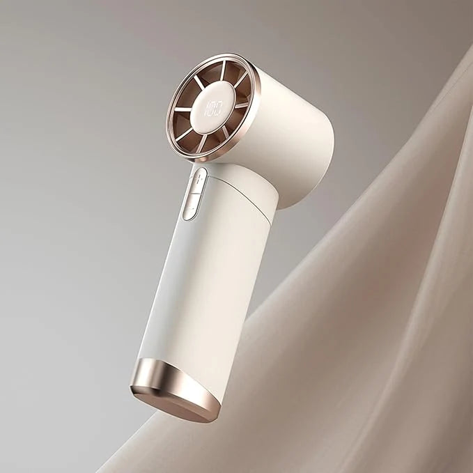 Hurricane Portable Turbo Handheld Fan | High-Speed Rechargeable Mini Fan