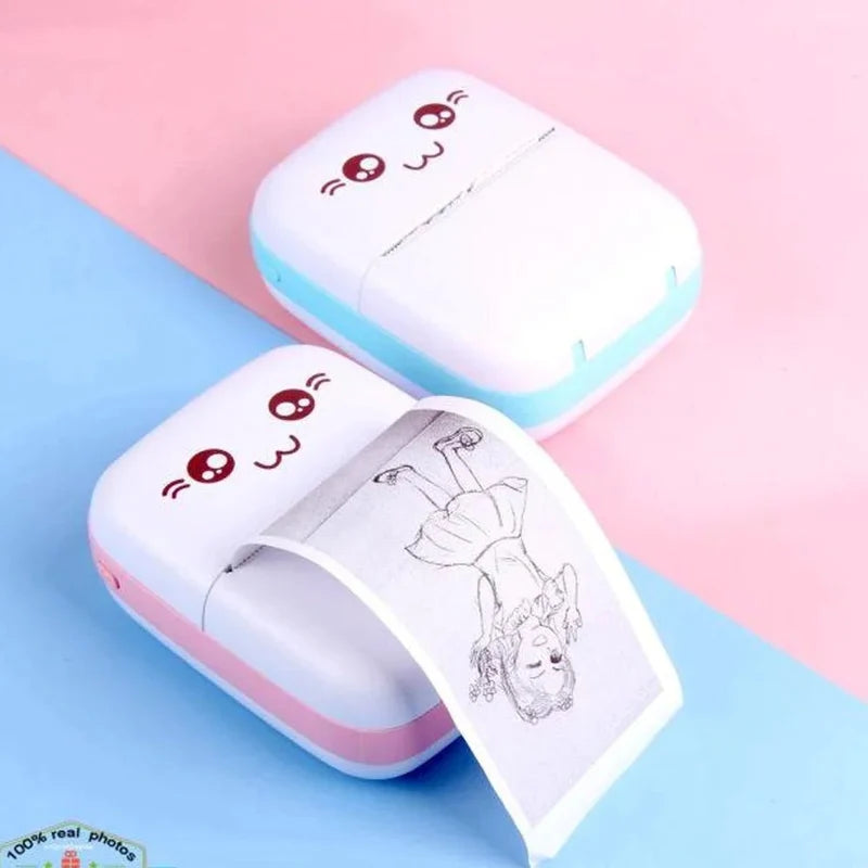 Mini Pocket Thermal Printer – Bluetooth Wireless Inkless Photo, Label & Note Printer with Fun Print App