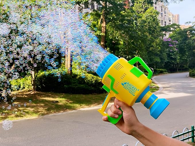 Rocket 48-Hole Electric Bubble Blaster | Automatic Bubble Machine for Kids