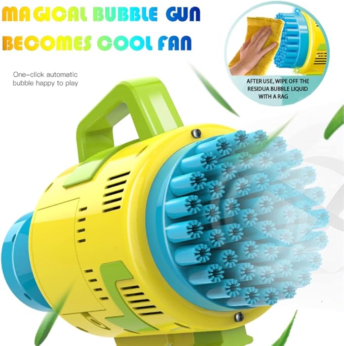 Rocket 48-Hole Electric Bubble Blaster | Automatic Bubble Machine for Kids